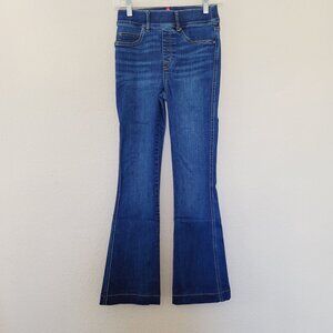 Spanx Womens Pull on Flare Jean Denim Legging Size Xsmall High Rise Dark